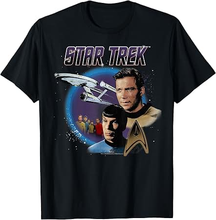 Amazon.com: Star Trek Original Series Vintage Enterprise T-Shirt