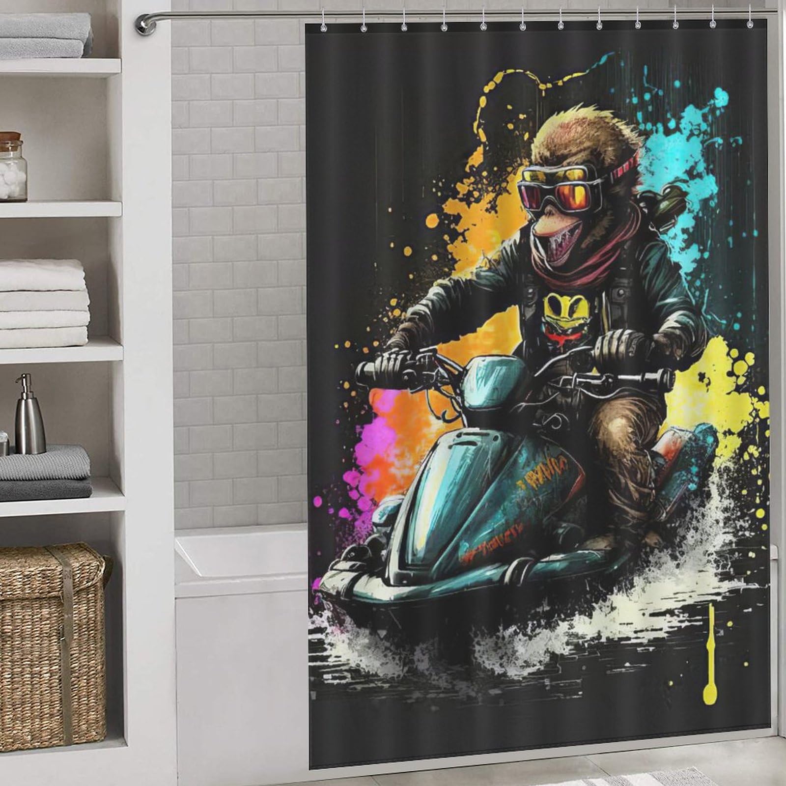 Rideau de douche imperméable anti-moisissure 152x183cm pour résoudre les problèmes d'eau au sol