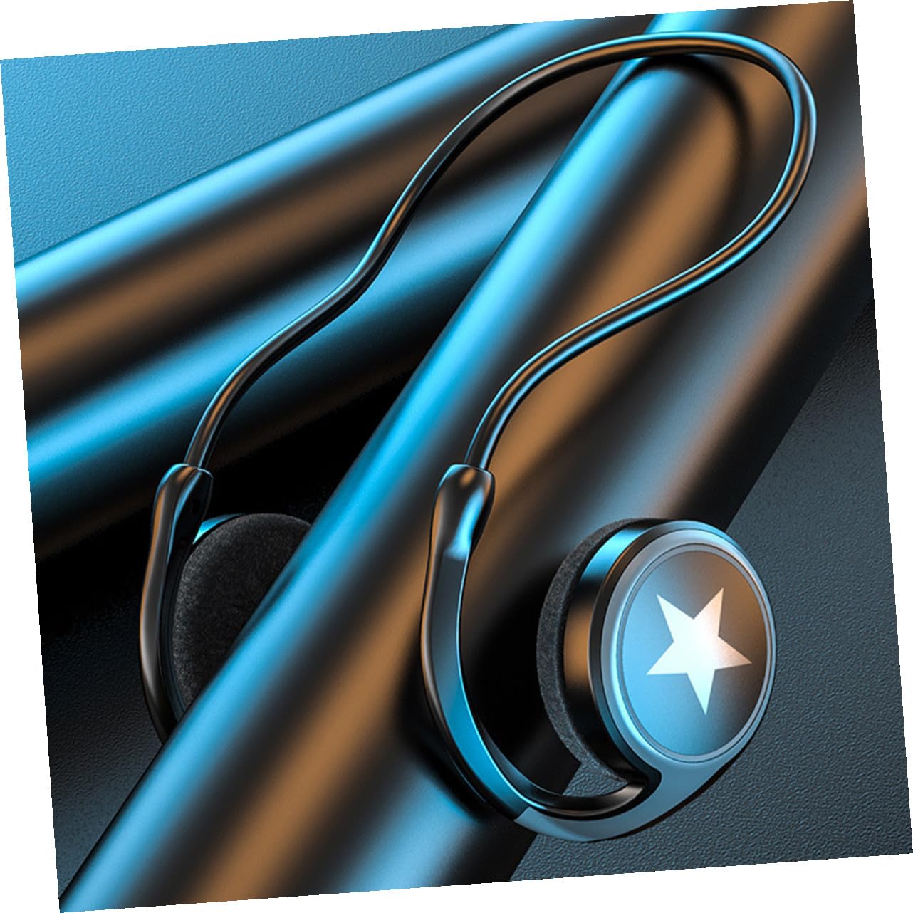 Ipetboom Auricolari Wireless da Viaggio con Riduzione del Rumore, Mini Auricolari Sportivi con Gancio Posteriore per Orecchio, Cuffie Esterne Portatili per Auto e Attività All’aperto,