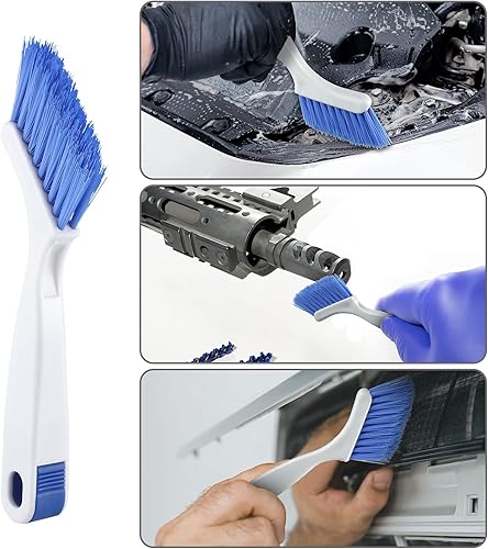 Miniatura 6 de Cepillo de limpieza pequeño de 10 piezas, pista deslizante de puerta de ventana para limpiar fregadero, baño cocina borde esquina lechada, puerta