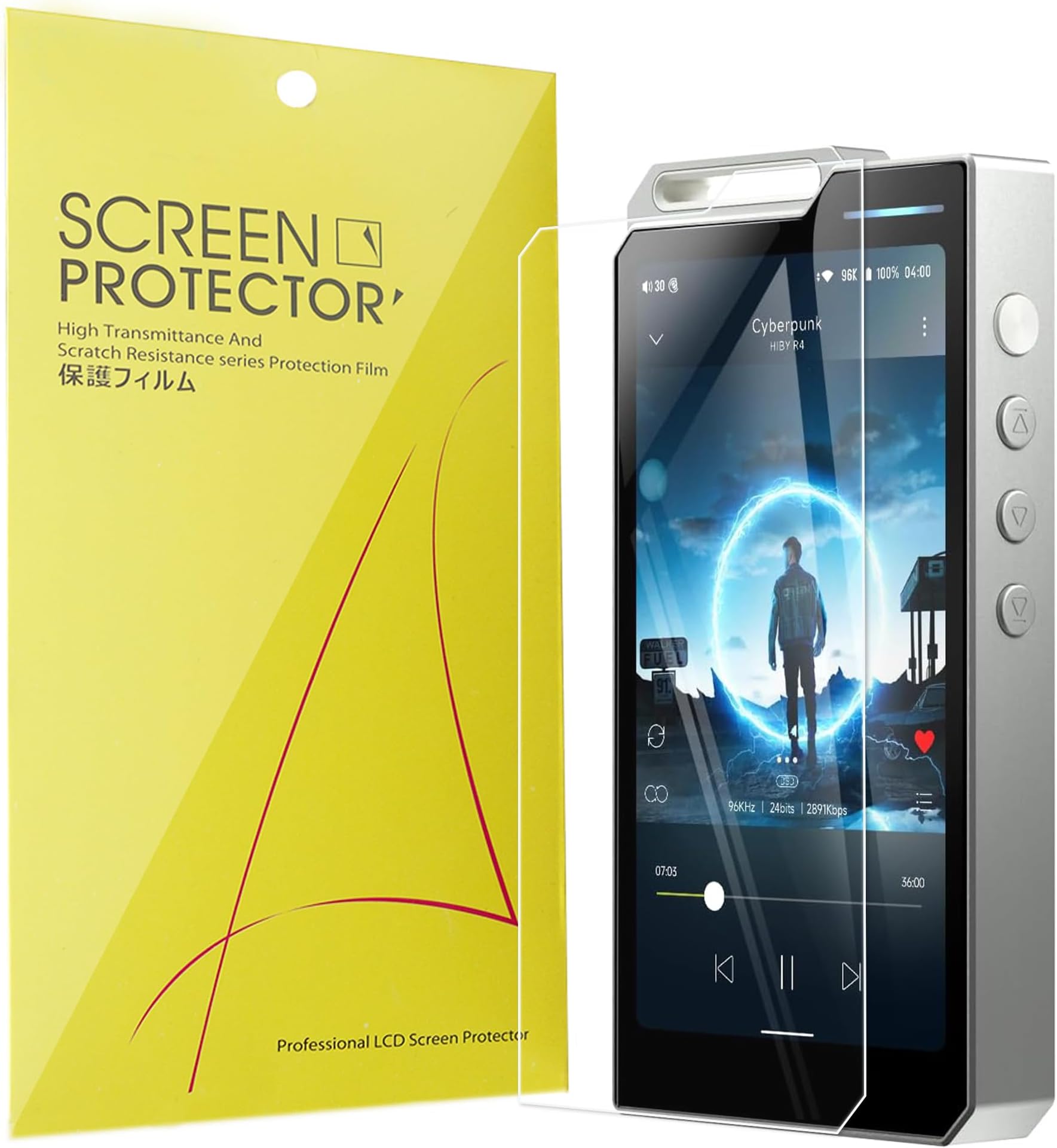 HiBy R4 Screen Protector, Full Coverage TPU Clear Screen Protector Compatible with HiBy R4 MP3 and MP4 Players (6 Pack)