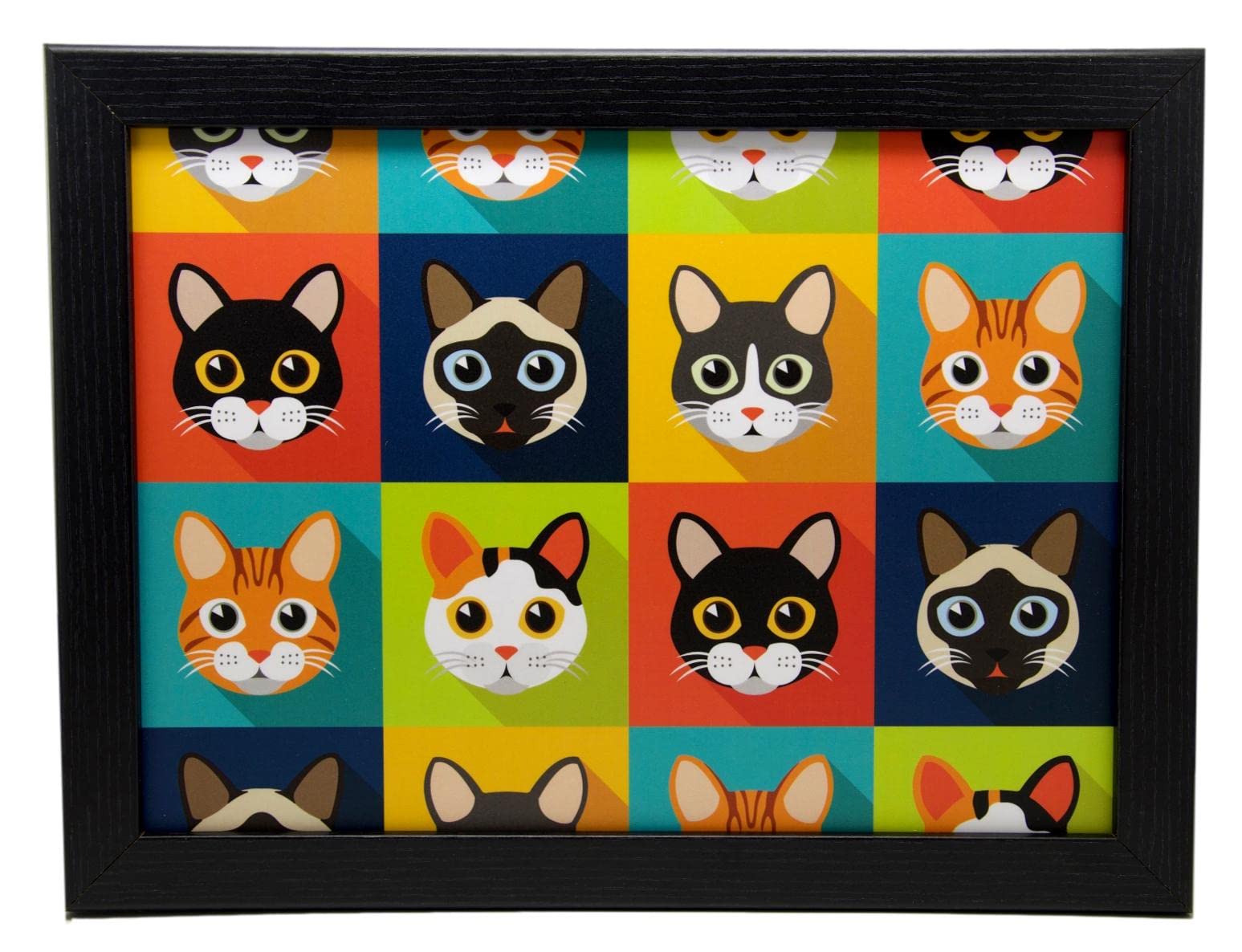 Cool Cats Cat Design Lap Tray Cushioned Bean Bag Padded Dinner Table Trays Gift