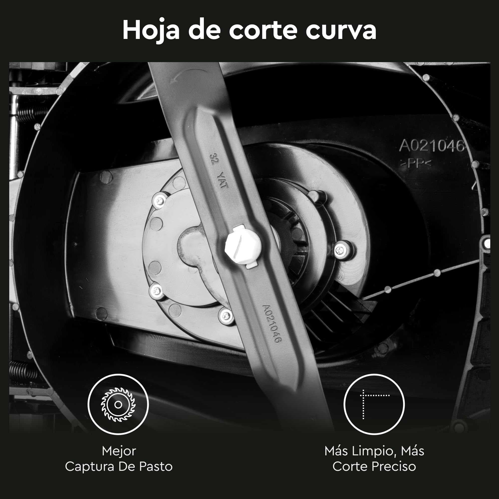 Cortacésped Eléctrico de 1000W, Ancho de Corte 32 cm, 3 Alturas de Corte 25–65 mm, Recogedor 30 L con Indicador, 6,4 kg, IPX4, Manillar Plegable - 32N
