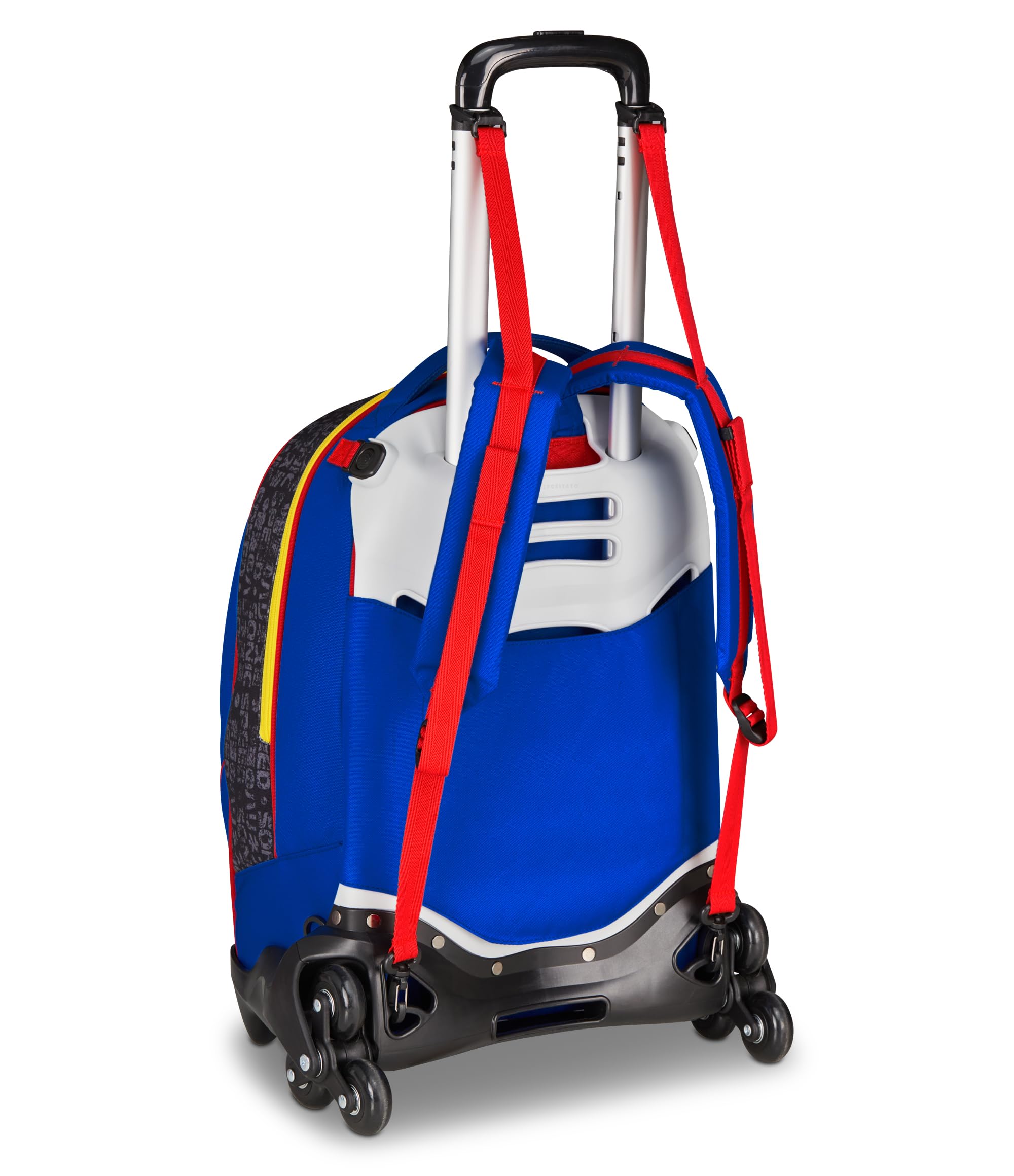Seven Trolley Jack Scuola Sonic, Blu, 36 L, 3 Ruote, Doppio Scomparto, Crossover System, Doppio Utilizzo, Uso Zaino, Tasca portaborraccia, Scuola elementare e media, Bambini e ragazzi, Viaggi