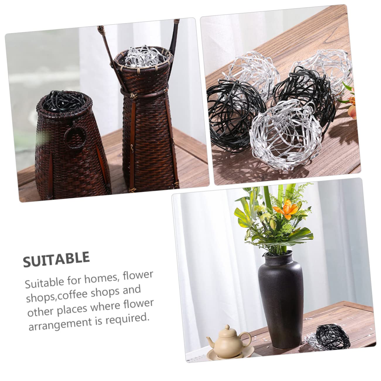 ARTIBETTER 8 Piezas Soporte de Flores Flexible Herramientas para Arreglos Diy Accesorios para Bodas y para Decoración de Eventos y Reducción de Residuos