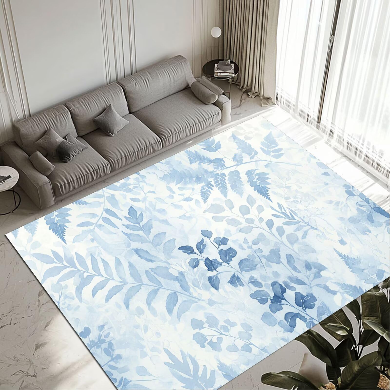 Tapis lavable Leaf 80x150cm imperméable et antidérapant pour salon