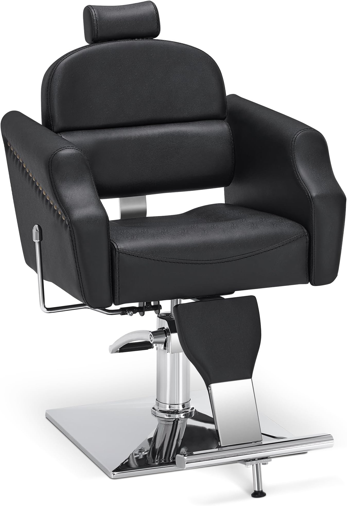 Classic Recliner Leathern Barber Chair Antique Heavy Duty Hair Spa Salon Styling Beauty Equipment 3125