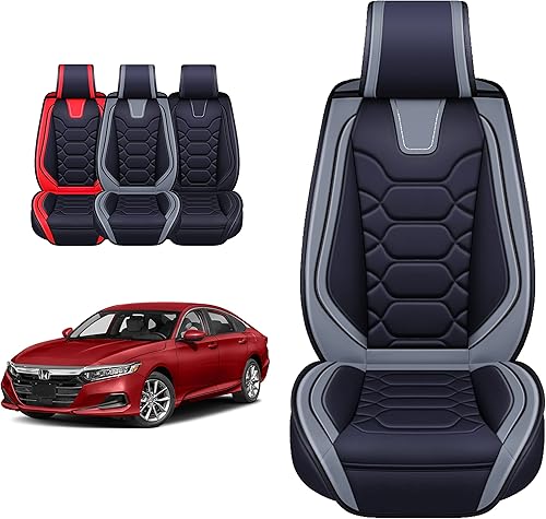 OASIS AUTO Fundas de asiento de ajuste personalizado para Honda Accord 2013-2025, protector de asiento de piel sintética impermeable, cojín de disponible en Yaxa Mexico