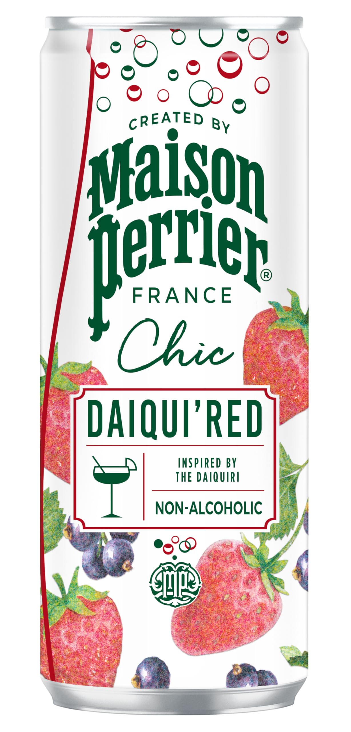 MAISON PERRIER CHIC Daiqui'red, cóctel sin alcohol, 6 packs de 4 x 25cl, 24 Latas