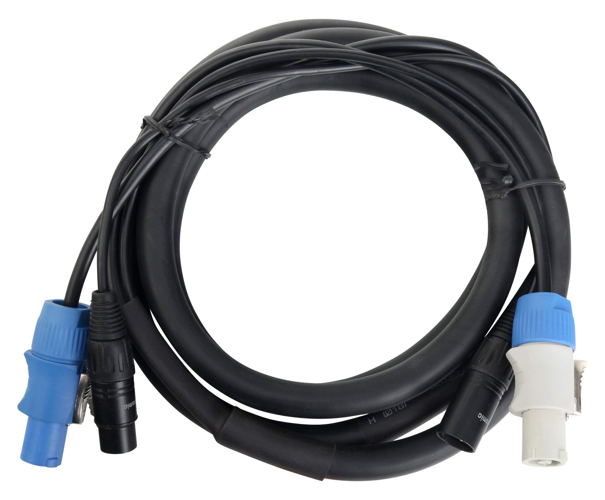 Pronomic Stage PPD-2.5 Cable híbrido Powerplug/DMX 10m (ideal para cableado de efectos de luz y iluminación escénica)