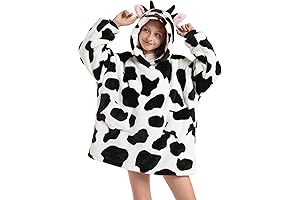 Cow-Themed Wearable Blanket Hoodie for Kids: Comfort and Warmth in a Fun Animal Design
