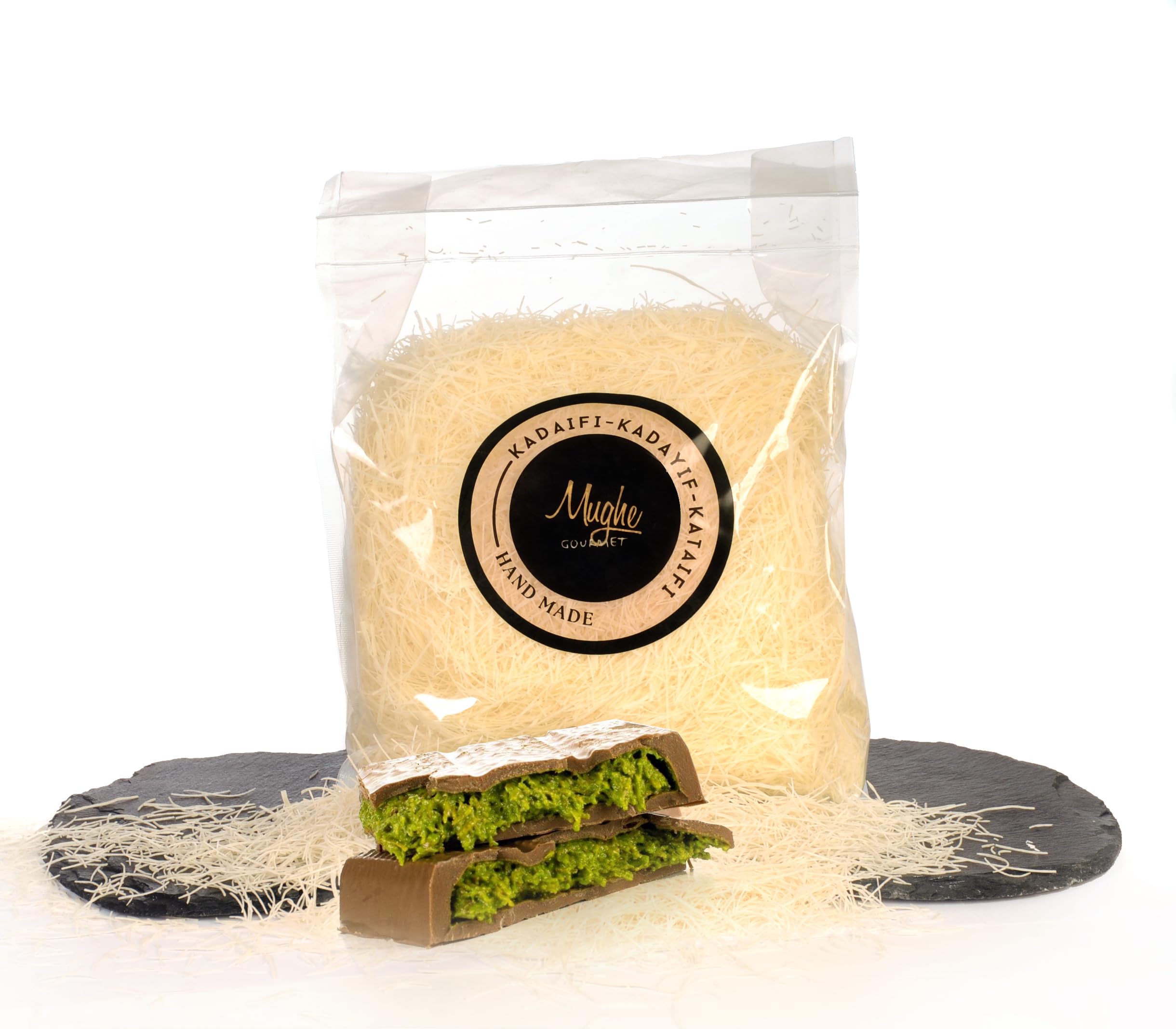 Mughe Gourmet Pâte Kataifi Séchée 400g, Ingrédient pour Baklava, Kunafa, Chocolat de Dubaï