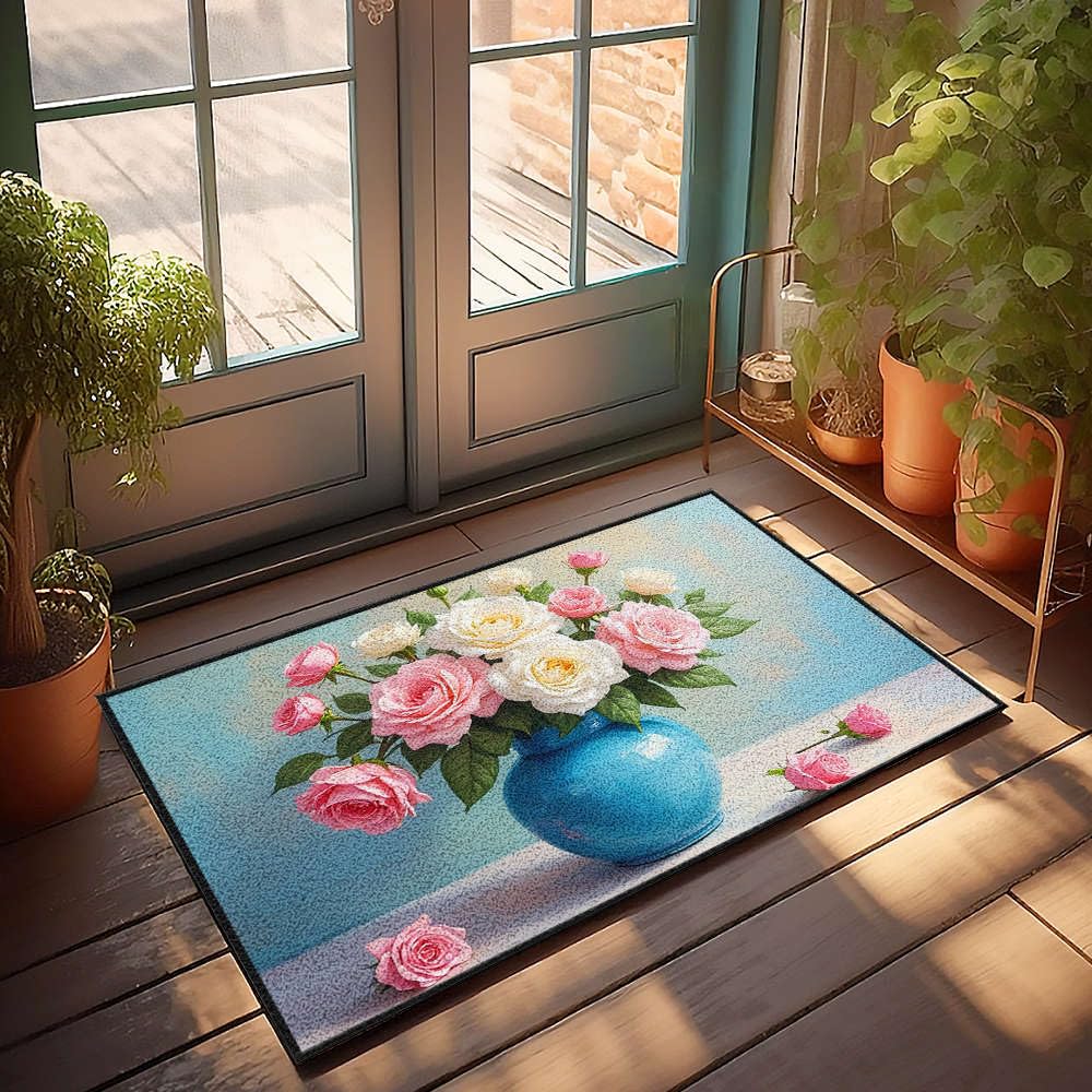 Paillasson intérieur chic grand tapis de chambre 65 x 90 cm
