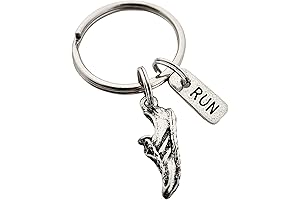 Pewter RUN Key Chain: A Sneakerhead's Delight