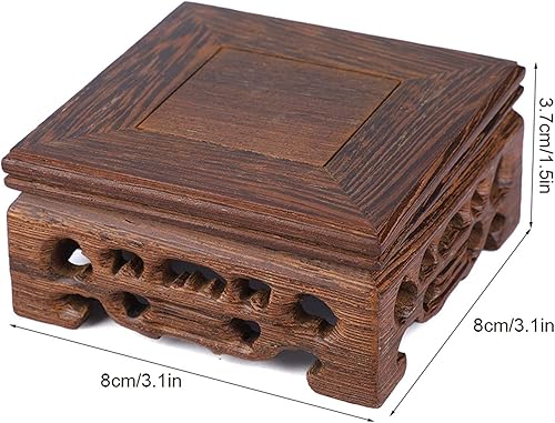 Miniatura 6 de Soporte para jarrón de madera, estilo retro, soporte para plantas asiáticas, decoración de oficina para jarrones, decoración del hogar para plantas