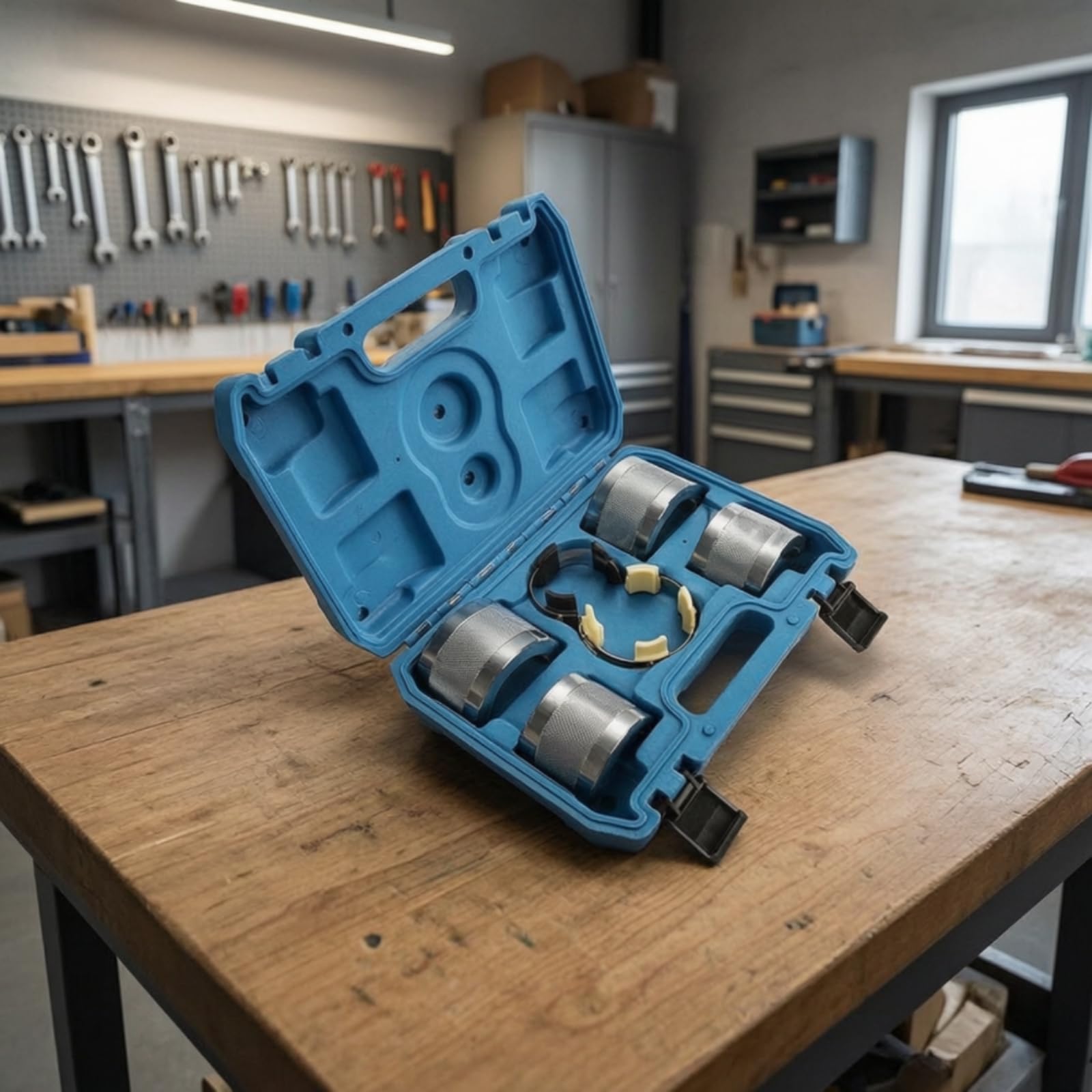 Milageto 6 Stück Motorrad-Gabeldichtring-Treiber-Werkzeugset verstellbar Gabelöl-Dichtring-Montagewerkzeug modular Gabeldichtring-Einbauwerkzeug für Heimgarage