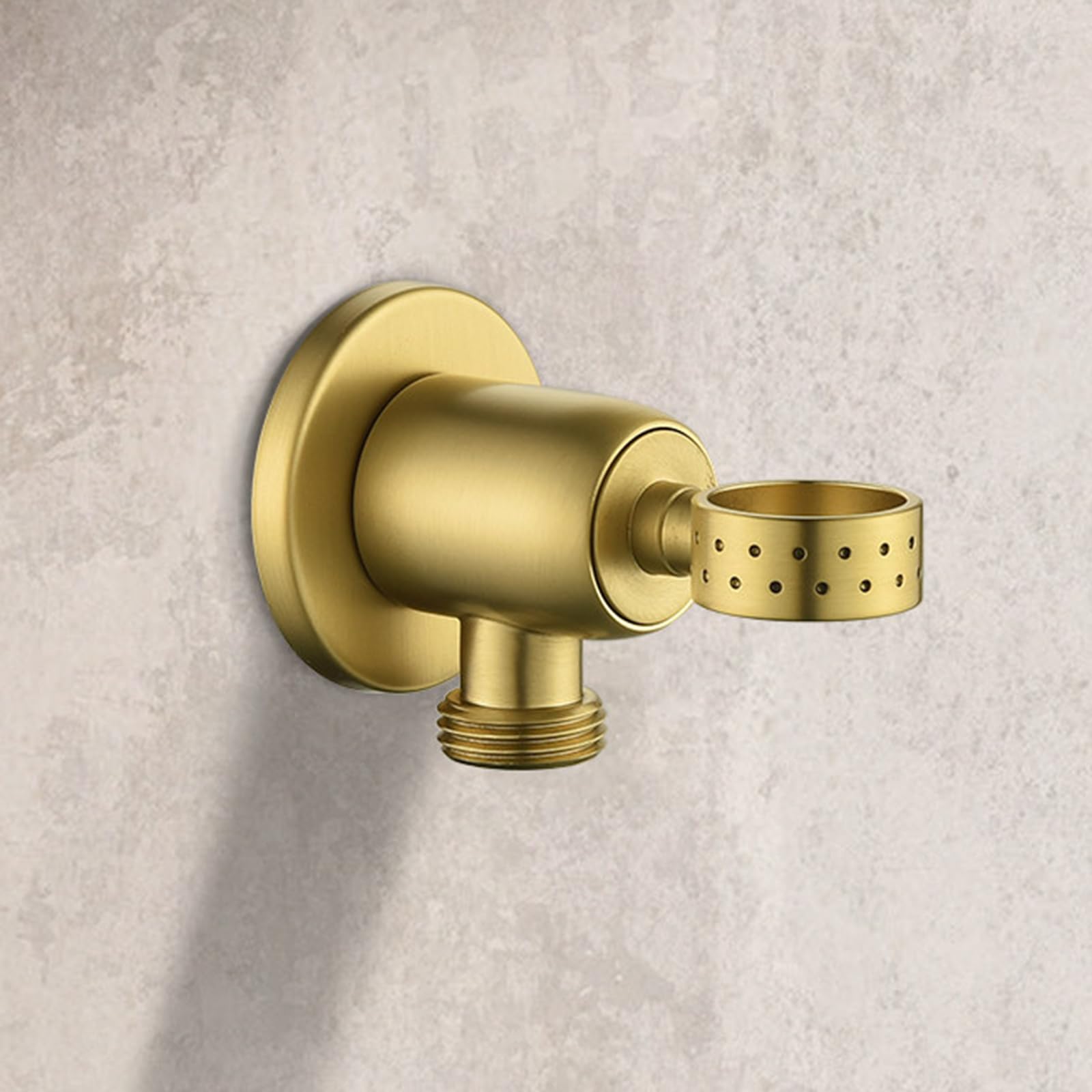 BiaoTeng Llave de Paso Agua Redonda 1/2 Oro Cepillado