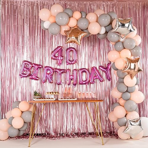 Miniatura 6 de Balloonify - Globo con números de 16 pulgadas, 1 globo de fiesta reutilizable, número "4", autosellado, globo metálico de aluminio rosa, a prueba de