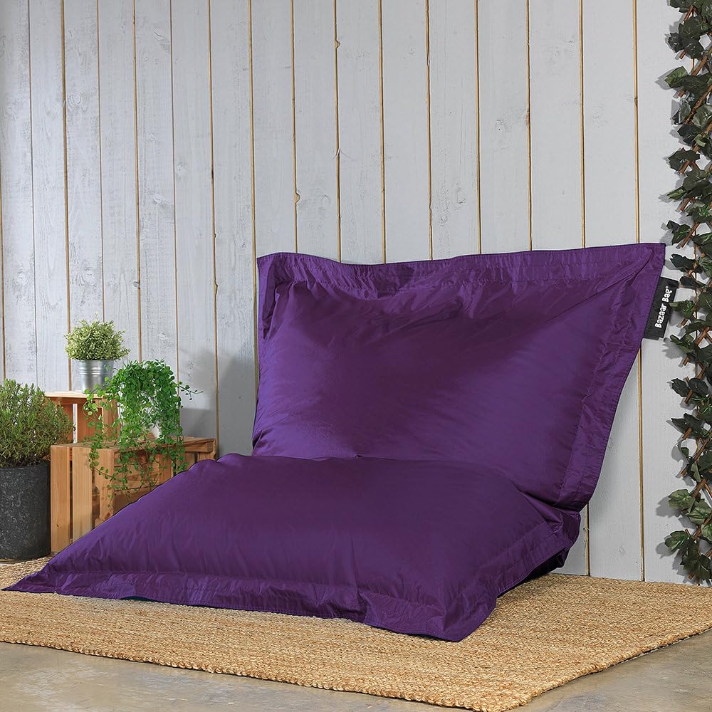Bean Bag Bazaar Pouf Geant XXL, Pouf Poire avec Remplissage, Violet