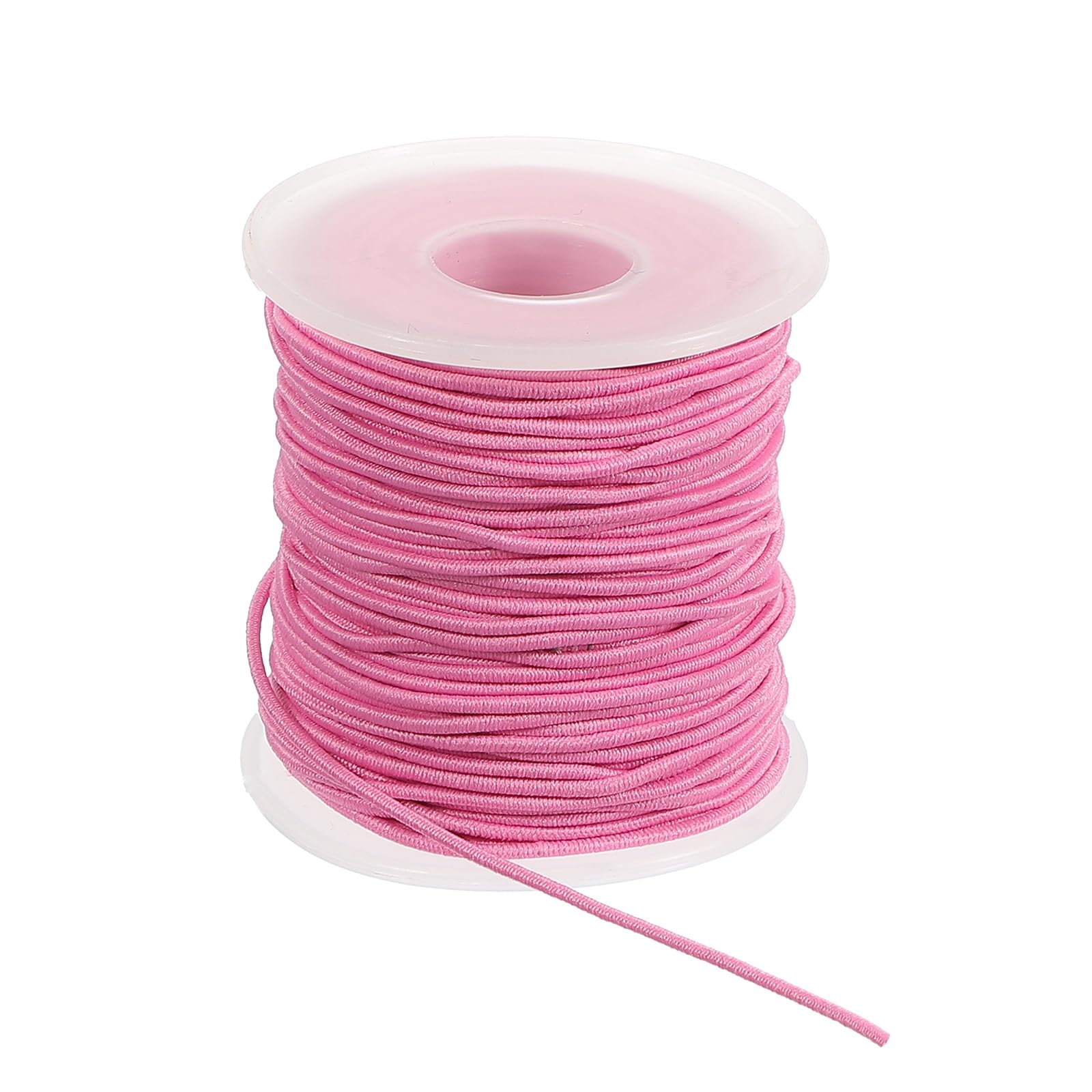 PATIKIL Elastic String for Bracelet 164 Ft/50 Meter Length 1.5 mm Dia, 1 Roll Sturdy Stretchy String Cord for Jewelry Making Necklace Beading Craft DIY, Pink