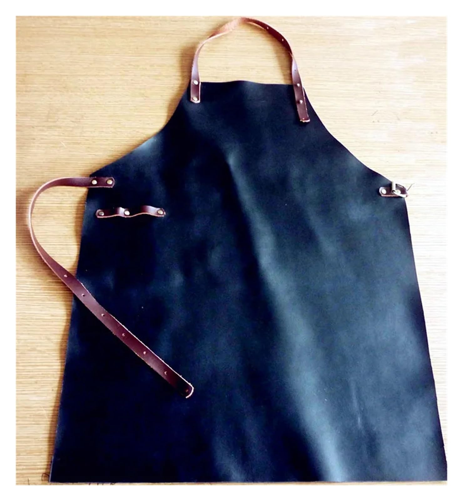 tablier cuisine Tablier en cuir de vachette véritable tabliers d'atelier toile vintage avec poches artisan jardinier café restaurant cuisine hommes unisexe