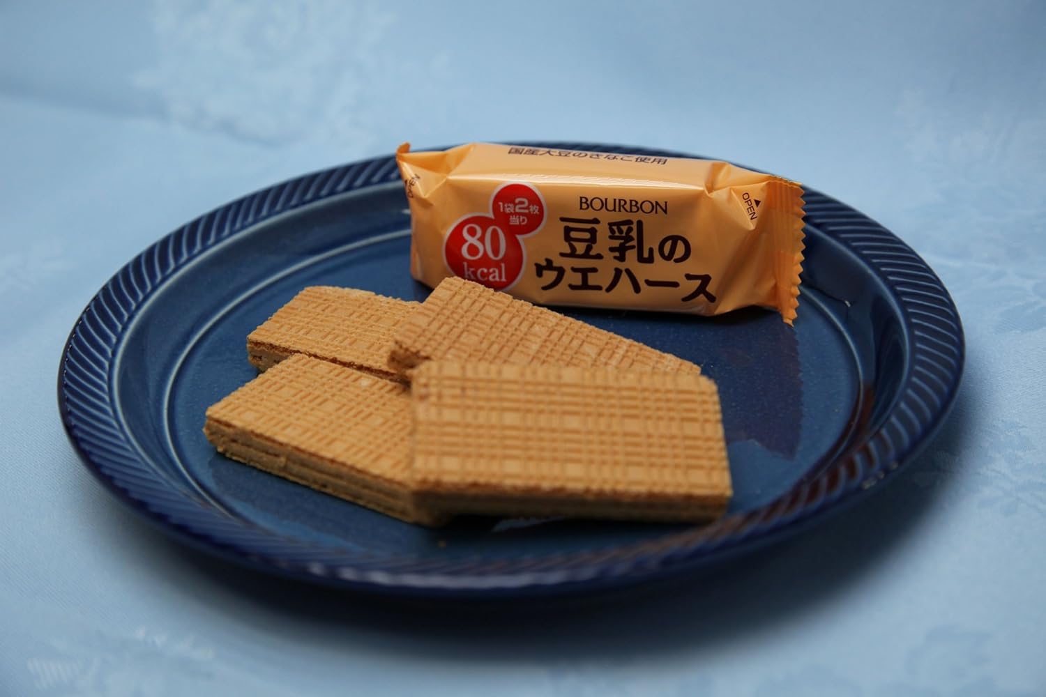 Bourbon Soybean Cream Soy Wafers Biscuit Cookies 16pcs - 6 Pack - Japan Import