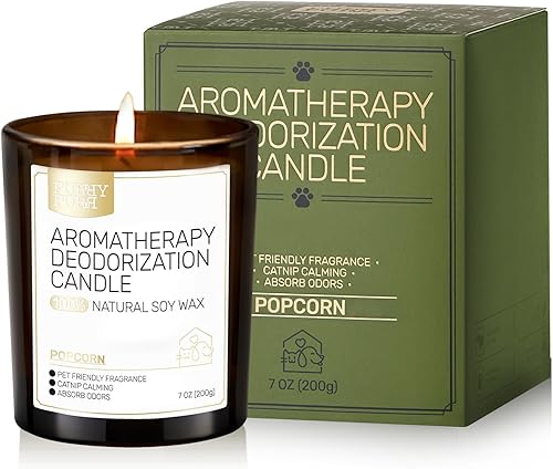 Miniatura 10 de Vela eliminadora de olores, vela perfumada de cedro lavanda, velas de soja aptas para mascotas, 60 horas, 7 onzas