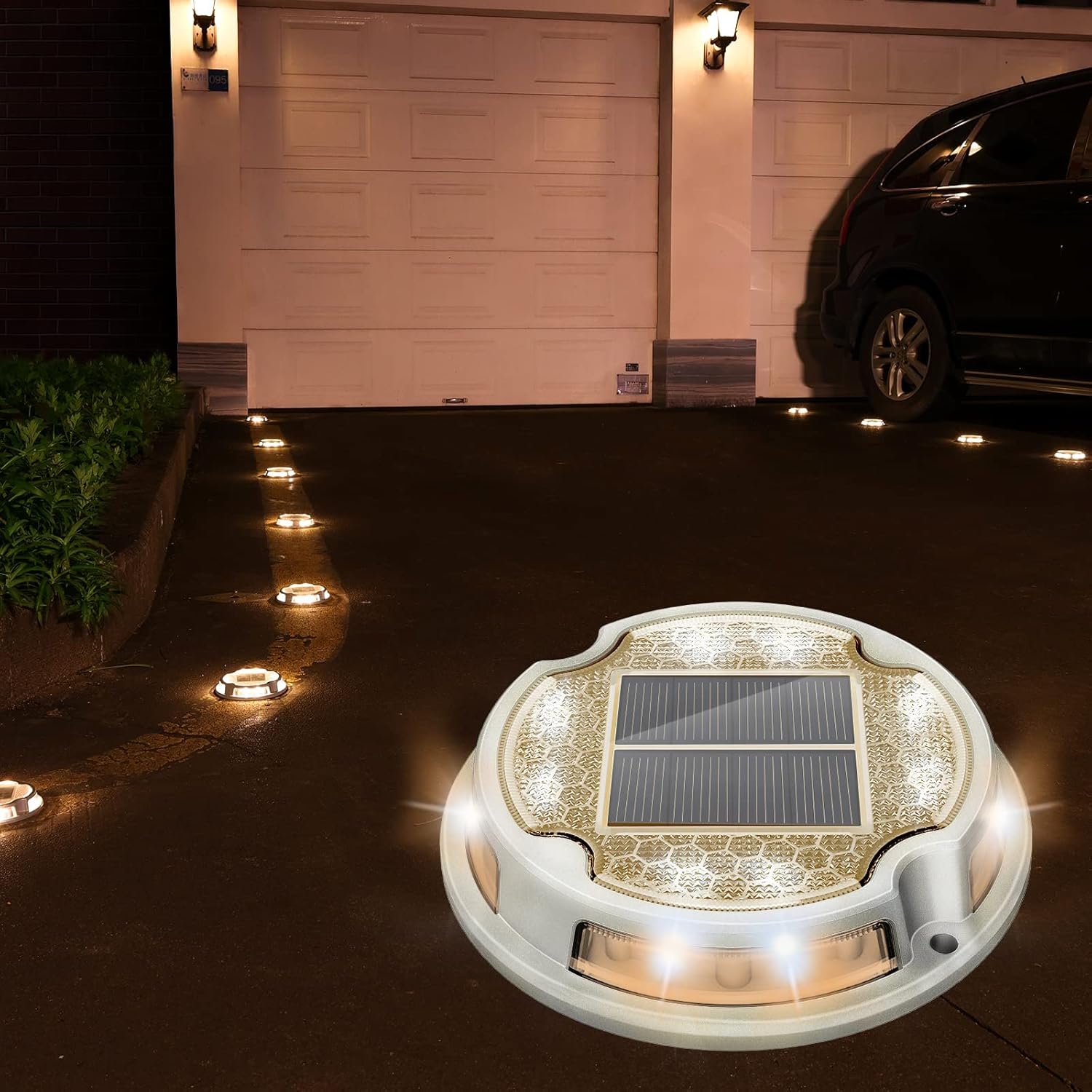 VOLISUN Solar Driveway Lights Dock Outdooor Waterproof Marker Lights,12