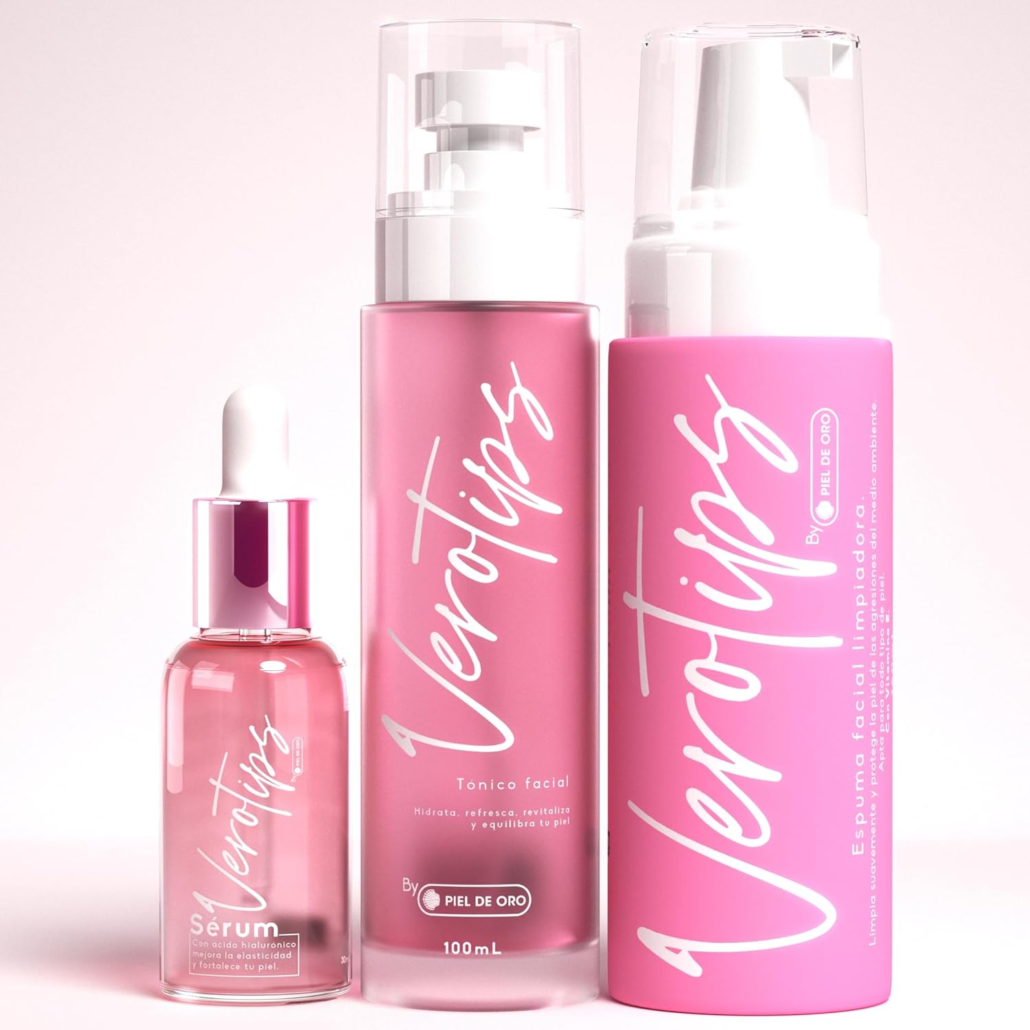 Skin Care Bundle with Facial Serum – Face Cleanser – Toner for Face – Verotips Womens Skin Care