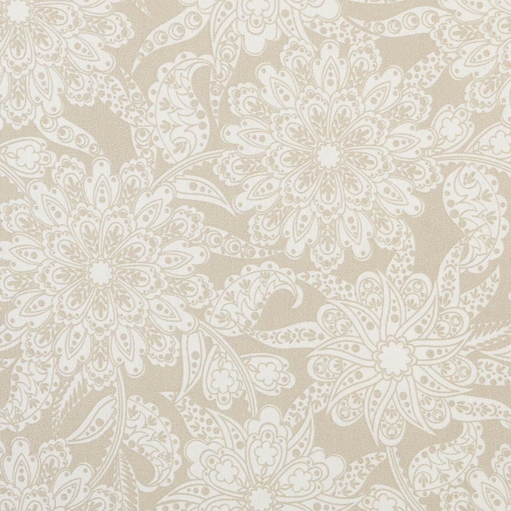 Kt KILOtela - Printed Canvas Fabric, Decoration, Upholstery, Cushions, Curtains, Bedspreads, Bags, Tablecloths, 100 cm Length x 280 cm Width, Indian Flowers, Paris, Beige 1 Metre - Image 2