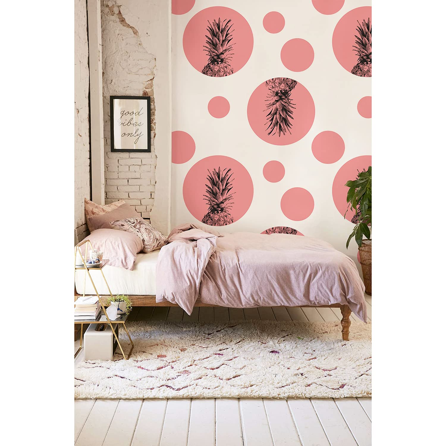 Fotomural de piña alta definición papel entretela decorativo premium 208x146 cm