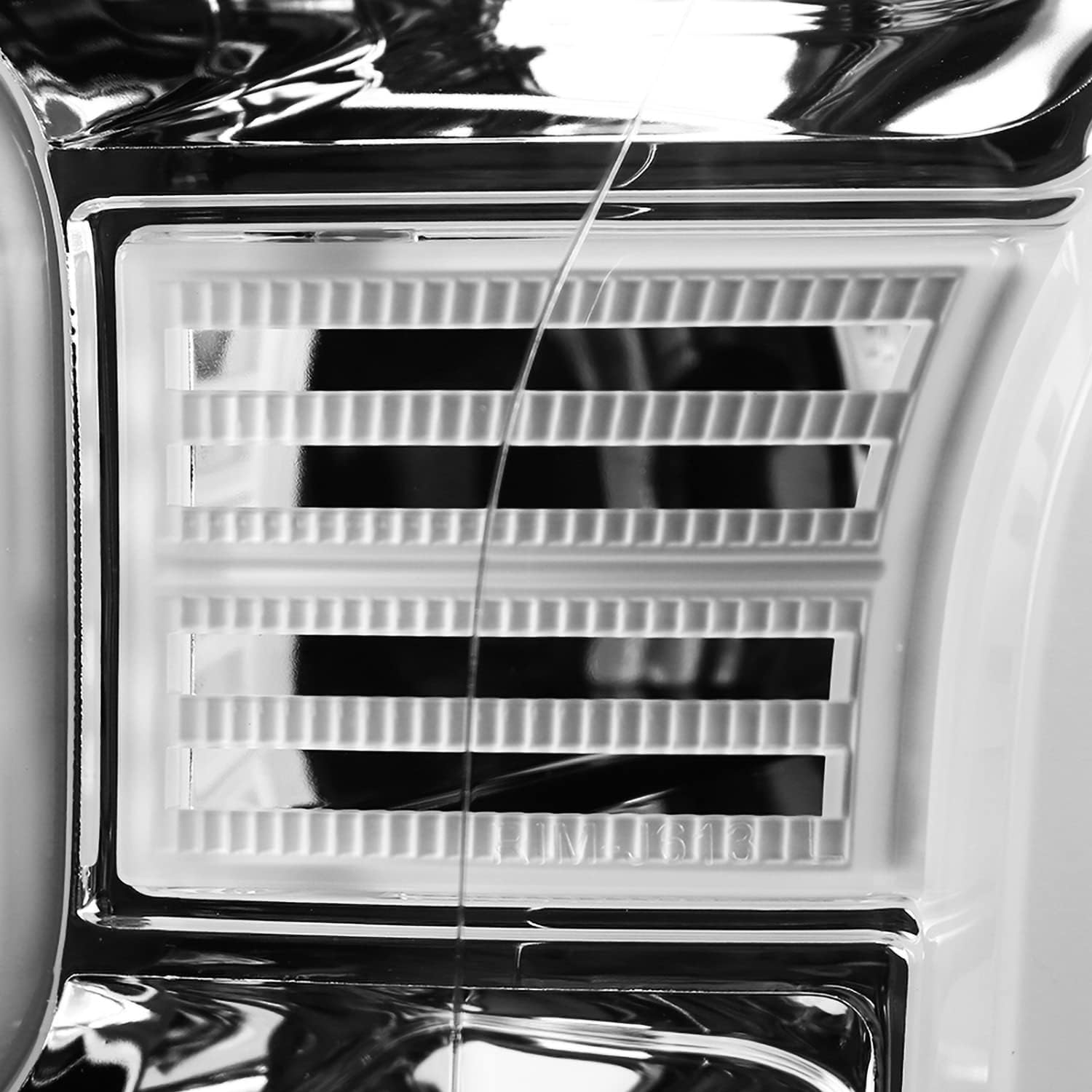 SPEC-D TUNING Chrome Projector Headlights + LED Bar Compatible with 2015-2017 Ford F150, Left + Right Pair Headlamps Assembly