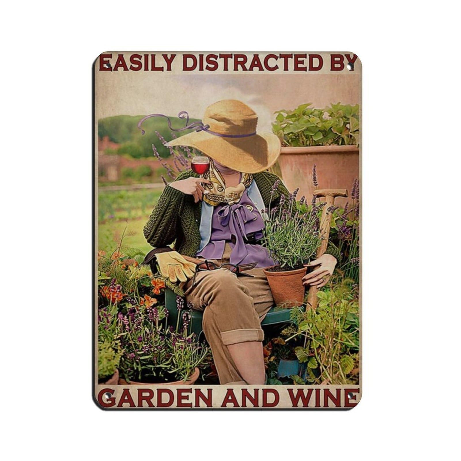 Girls Poster, Garden Lover Poster（1） Tin Sign Vintage Metal Pub Club Cafe Bar Home Wall Art Decoration Poster Retro 12x16inch(30x40cm)