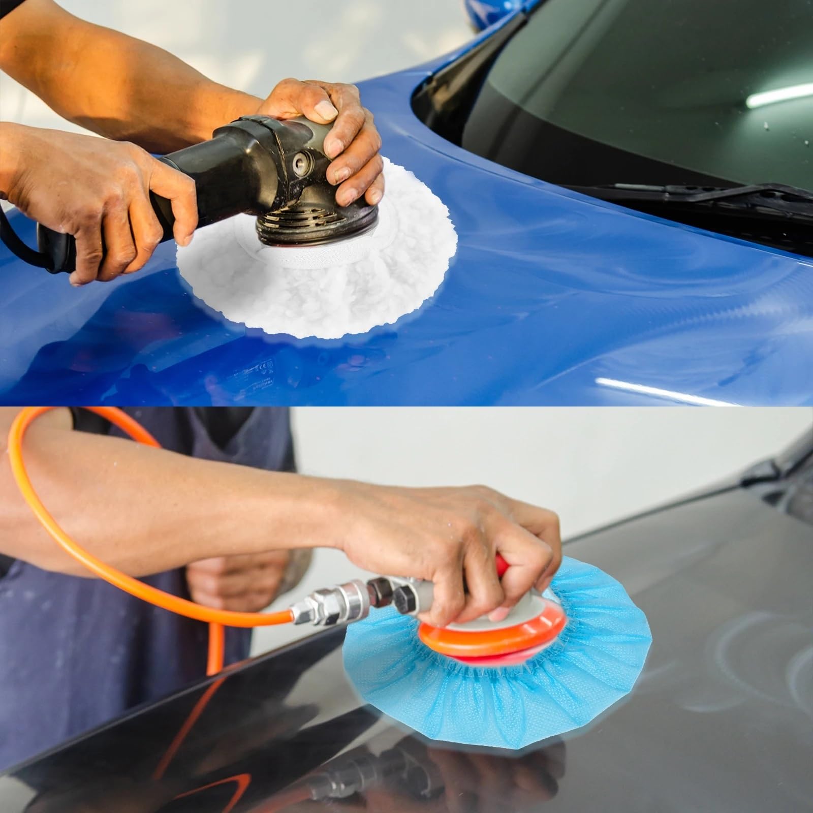 Pad Polissage Lot de 20 tampons de Polissage for Voiture, en Microfibre Douce, for Capot, polisseuse, Cirage, Polissage, Peinture Automobile, Tampon d'entretien(5-6in Product 1)