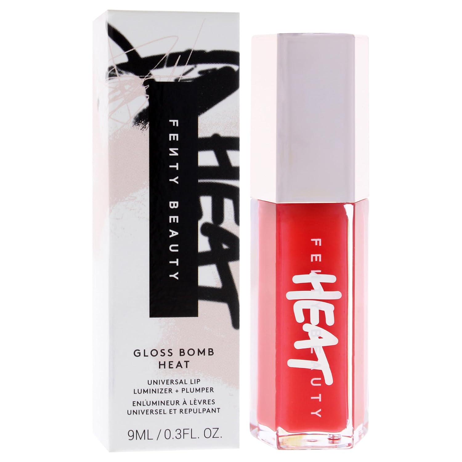 Gloss Bomb Heat Universal Lip Luminizer Plus Plumper - 01 Hot Cherry by Fenty Beauty for Women - 0.3 oz Lip Gloss