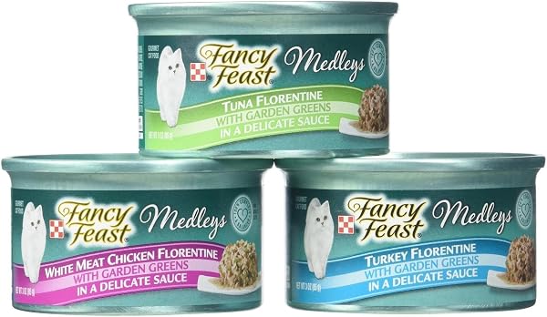 Fancy Feast Purina Medleys Cat Food Variety Pack - Florentine Collection - 3 Oz, 18 Case