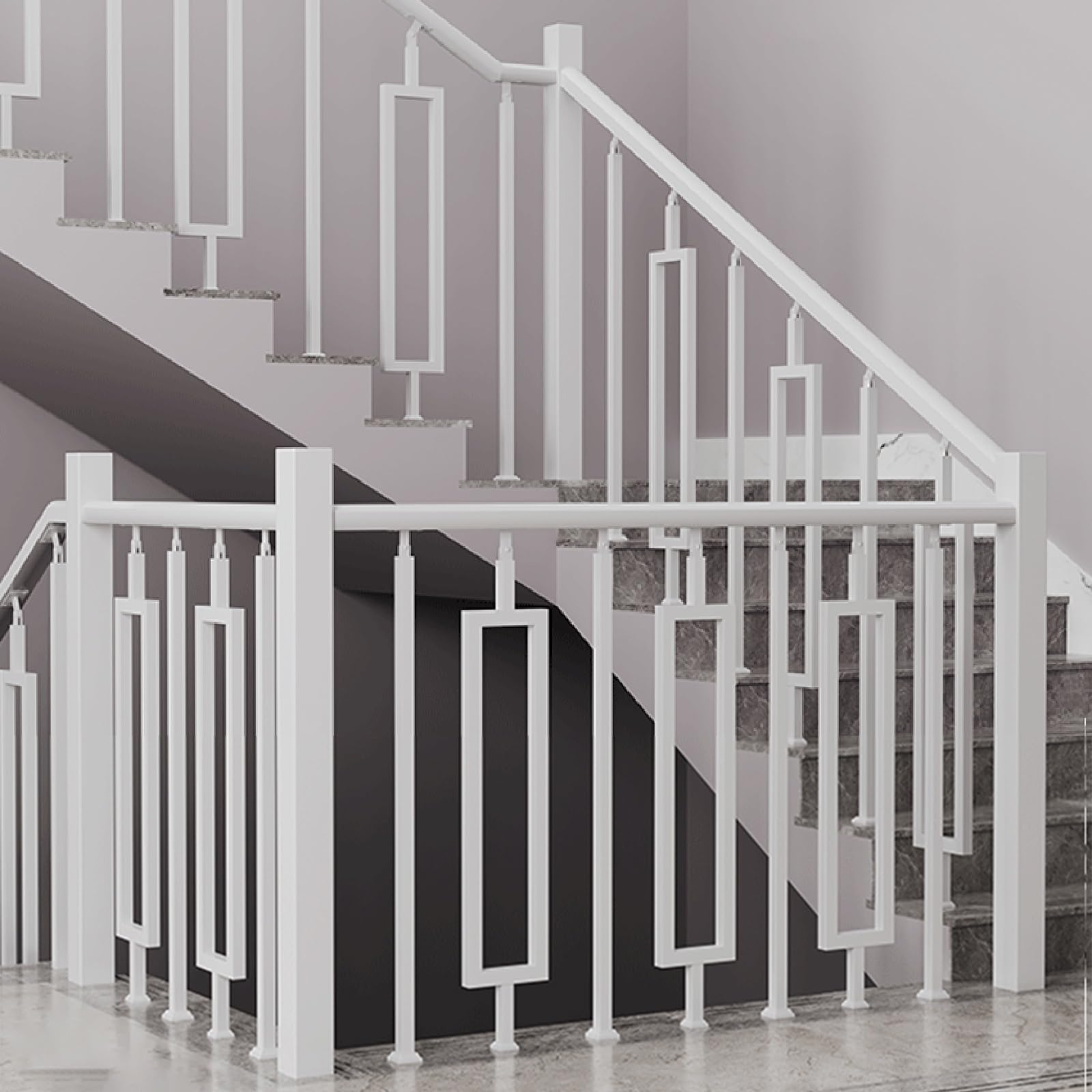 Metalowe balustrady białe i czarne wrzeciona DIY do wewnątrz grudnia balkony strychy i ganki łatwe w Quali