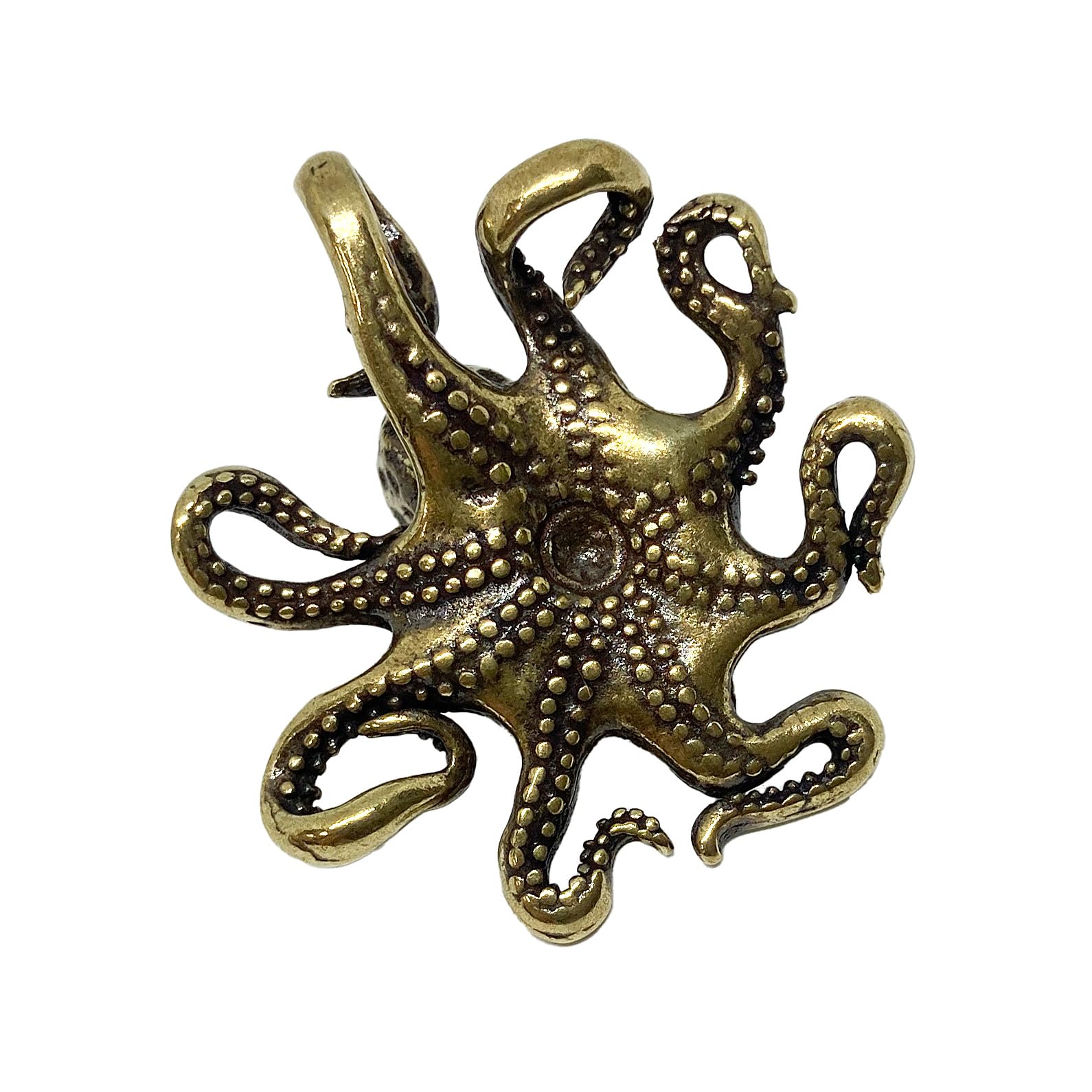 レア　ビンテージドール　ガンド　オクトパス　タコ　たこ　アンティークドール Amazon.co.jp: 蛸 たこ タコ オクトパス 模様 水玉 真鍮製 縦38mm 約