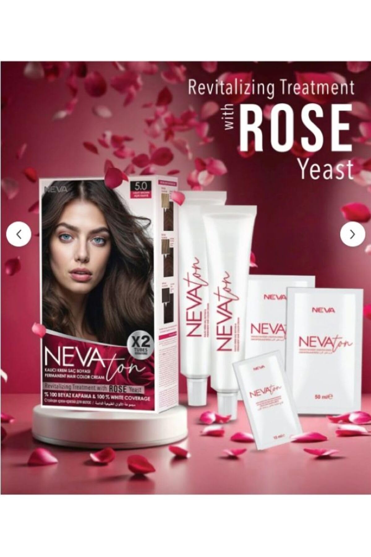 Nevaton Kalıcı Krem Saç Boyası 5.0 Açık Kahve