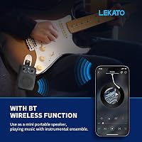 LEKATO Mini Gitárerősítő 5W - Hordozható, Bluetooth-os Zsebméretű Erősítő, Beépített Effektekkel, Elektromos Gitárokhoz, 6 Órás Üzemidő 3