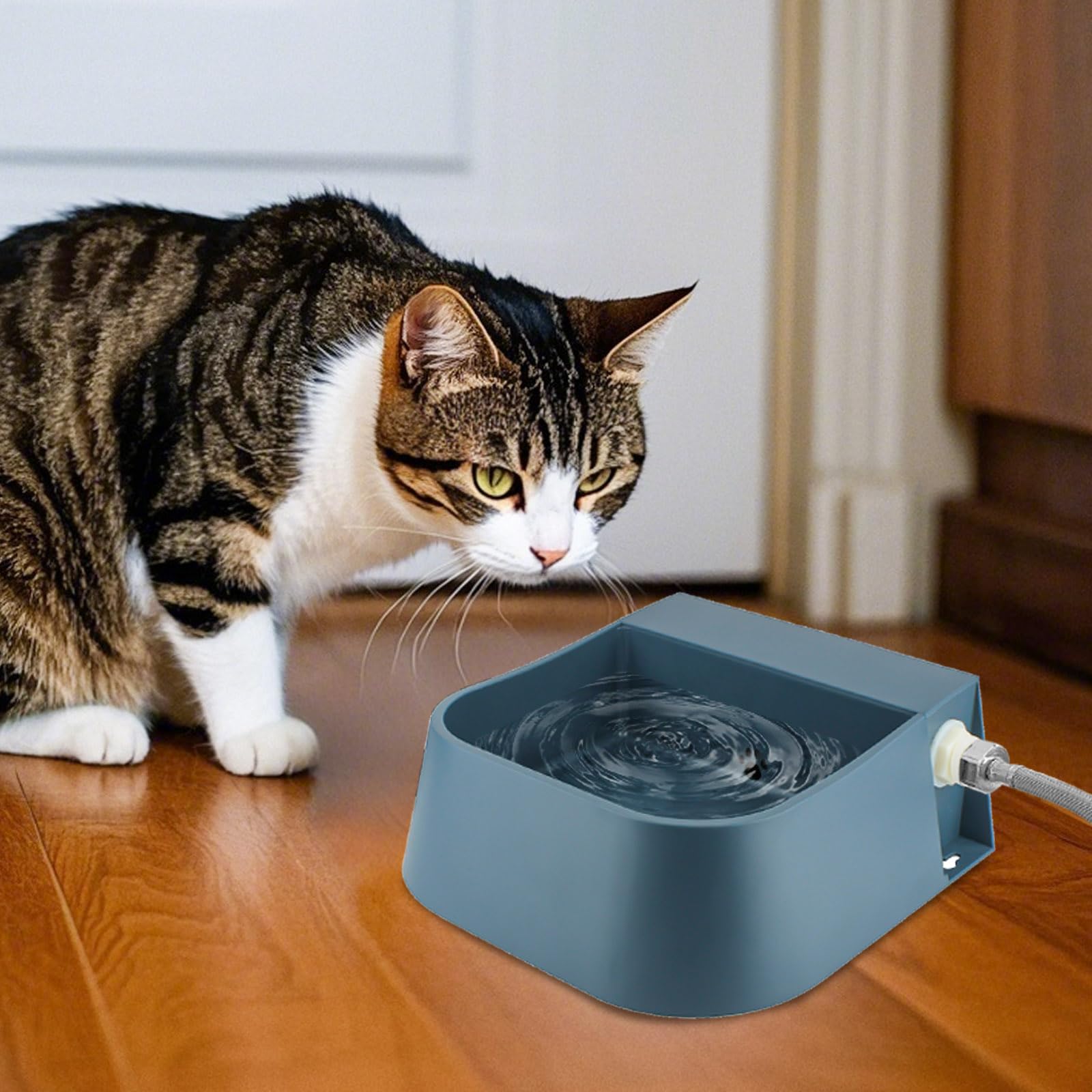 Enjoying Distributore d'acqua automatico per Cane con Tubo d'acqua in Metallo di 1.5 M, Auto Riempire Animale Ciotola d'acqua con Valvola Galleggiante, per Cani Gatti Pollo Coniglio Maiali Bestiame