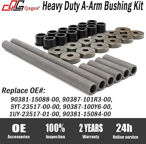 Miniatura 3 de Qagea Kit de bujes de brazo de control de brazo en A resistente con tapas de sello de cubierta antipolvo y collares de eje apto para Yamaha Banshee