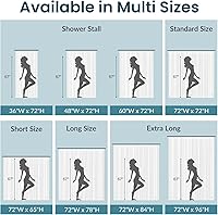 Vista 7 de Titanker 3G forro de PEVA para cortina de regadera, 72 x 78 pulgadas, forro plástico transparente, ligero e impermeable para cortina, para baño