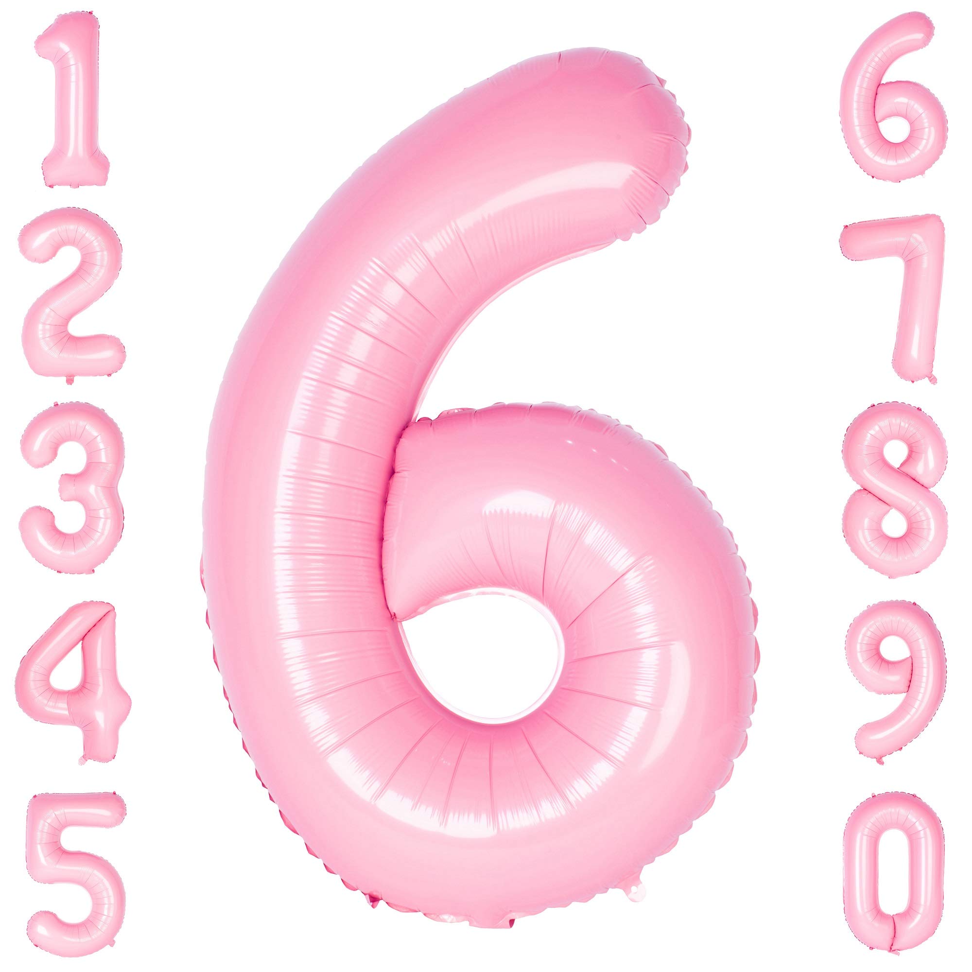 Red 0 balloon 40 Inch Giant Helium Foil Number 0 to 9 Red Balloon Birthday Wedding Party Digital Decorations (Number 0) — view 97