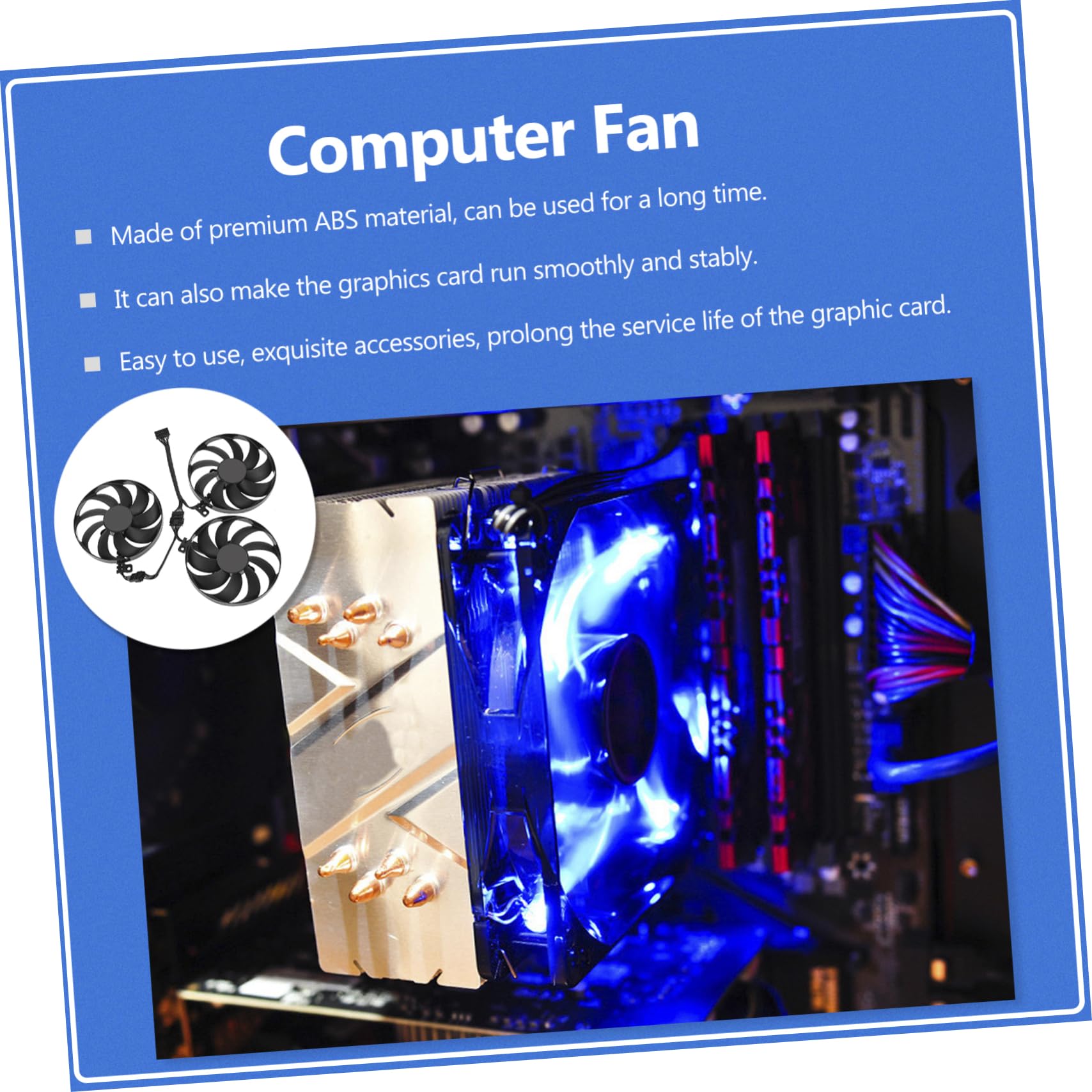 POPETPOP Ventilador de Refrigeración de Tarjeta Gráfica de Compatible Modelo Cfud Enfriador de Gpu para Uso Computadoras Tarjetas Gráficas