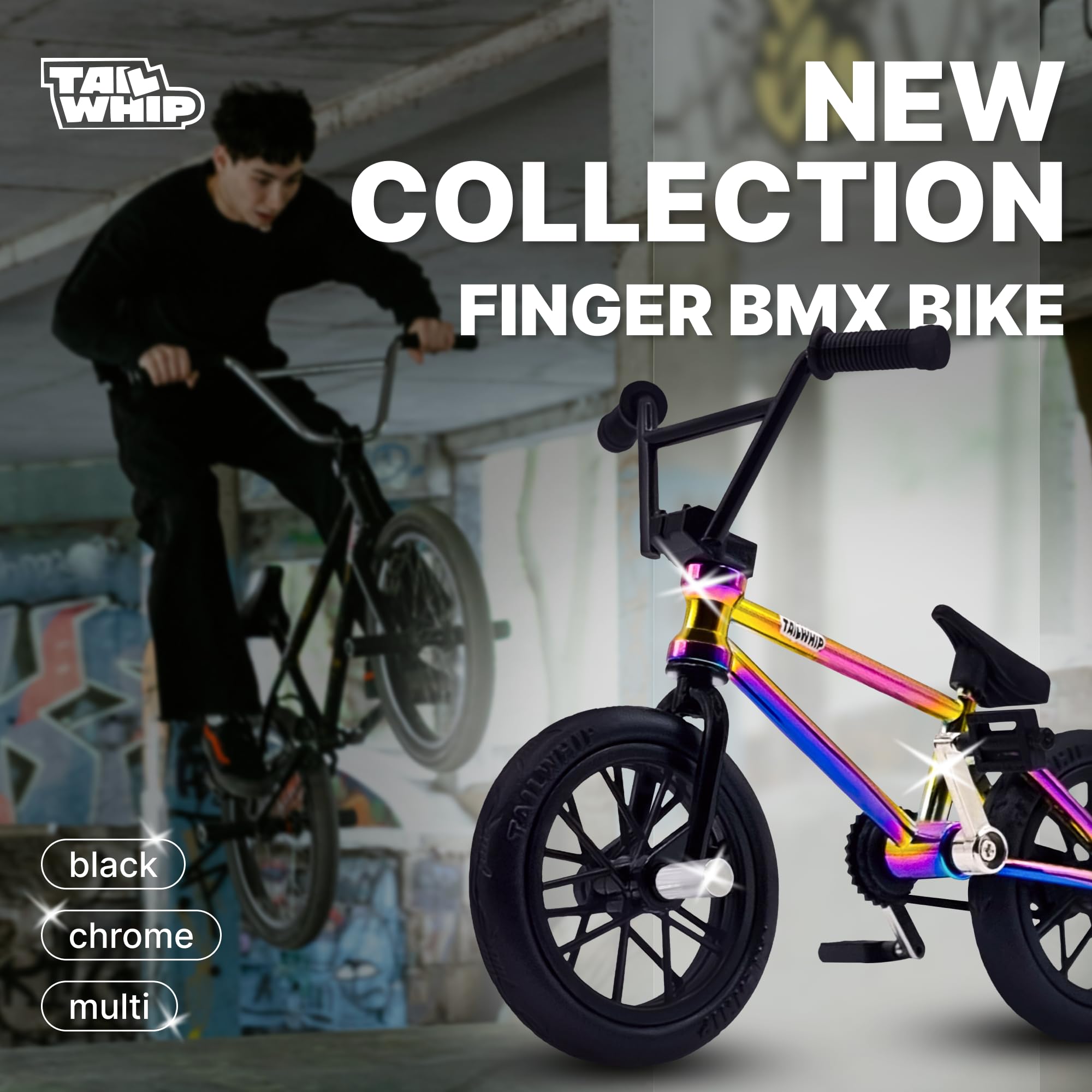 Amazon | TAILWHIP Finger BMX、本物のメタルベアリング付きミニバイク
