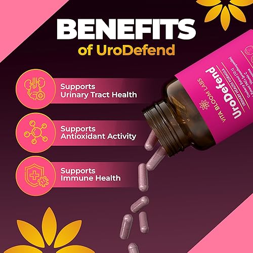 Miniatura 4 de UroDefend Fórmula de protección UTI  PAC de arándano  Formulado por médicos  Sin aditivos + sin gluten  Extracto de arándano, extracto de corteza de