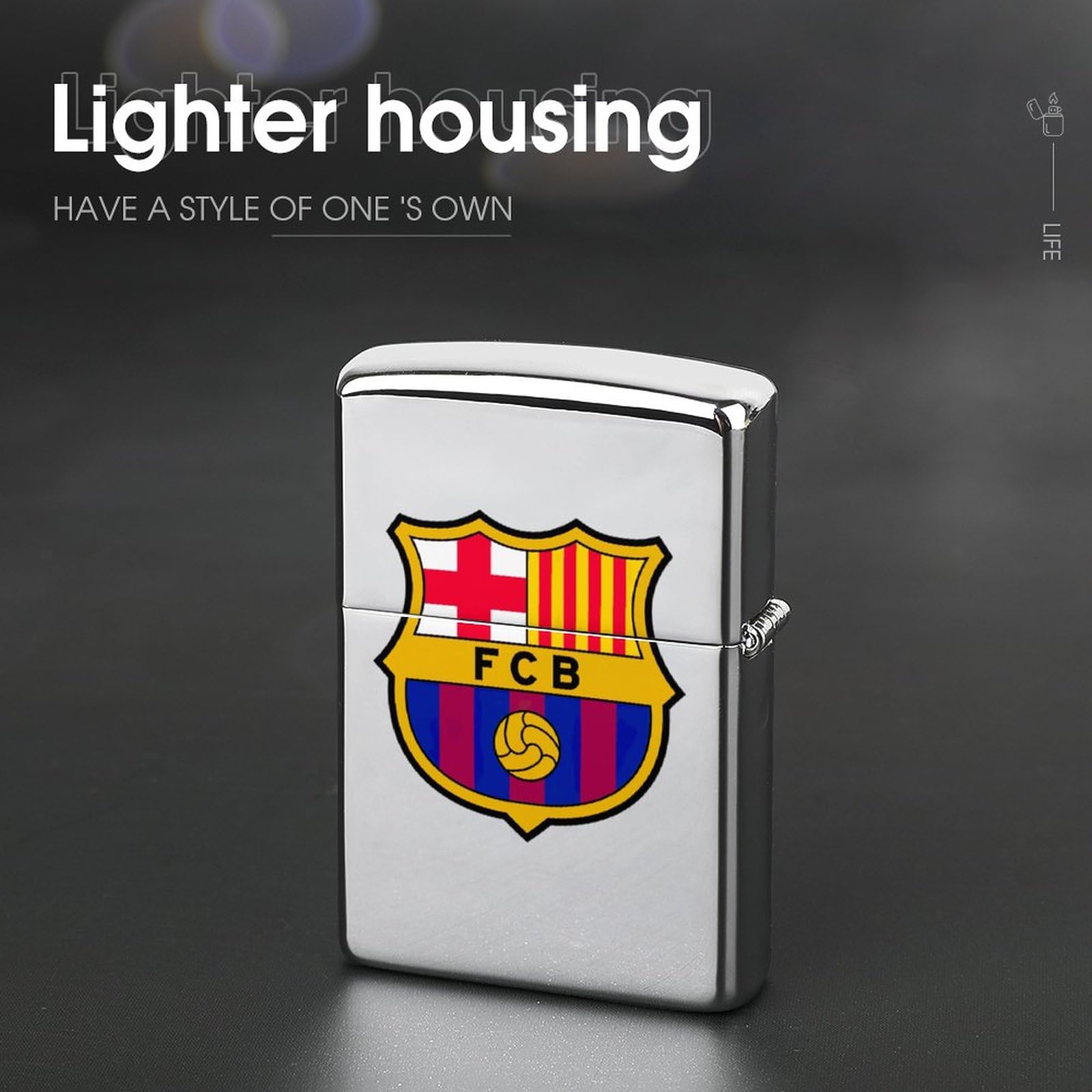 Amazon.co.jp: FC Barcelona ZIPPO Cum Case, Lighter Case