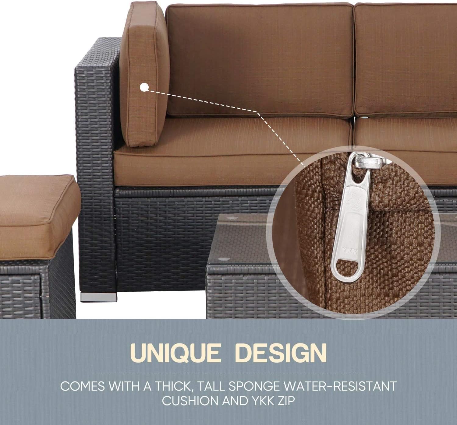 Buy Betterland 5Piece Outdoor Sectional Conversation Set Patio Sofa