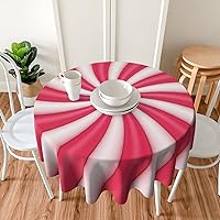 Vista 89 de YETTA YANG Paño de Mesa Redondo de Dulce de Chupachups Gótico en Negro y Blanco de 60 Pulgadas, Cubierta de Mesa Decorativa de Tela para Mesas